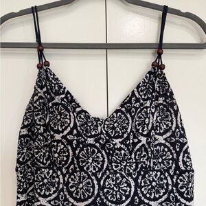 Lauren Ralph Lauren Midnight Blue and White Printed Maxi Dress